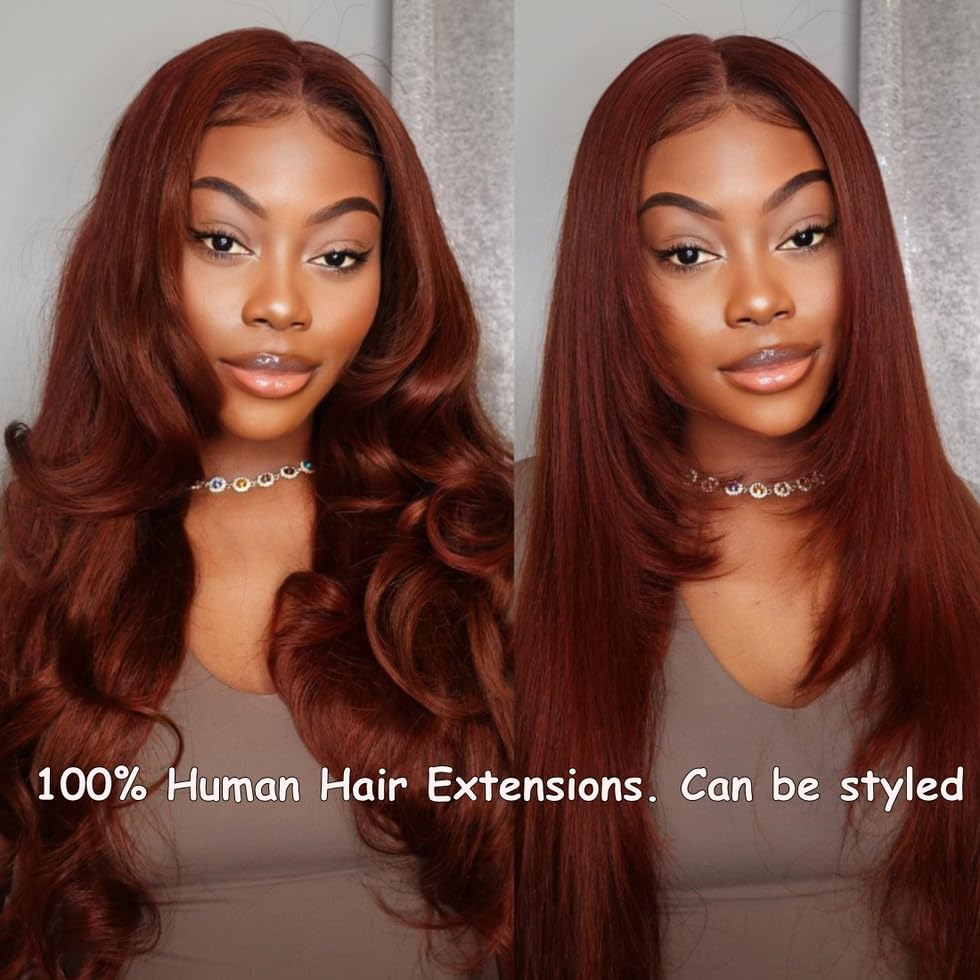 Amazon.com : UNICE Reddish Brown Body Wave Human Hair Weave  display picture 2