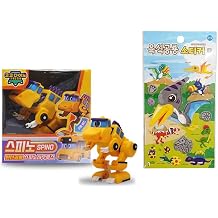 Go Go Dino Dinosaur Spinosaurus Spino Transport Bus & Robot Display Item 1 Random Dinosaur Sticker