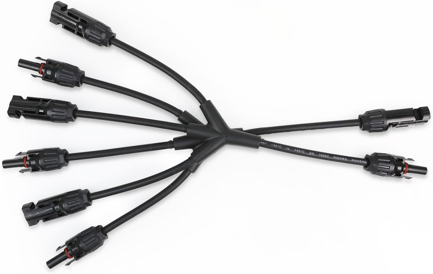 Renogy Solar Connectors M Branch Parallel Adapter Cable MMMF+FFFM Pair(Pack of 1)