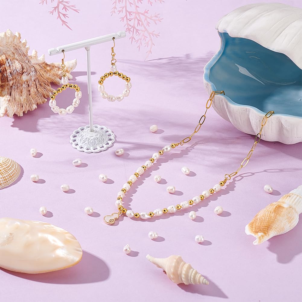 13-14mm perline di perle naturali a foro grande perle bianche d'acqua dolce grandi perle sciolte per gioielli che fanno accessori per braccialetti artigianali fai-da-te  36
