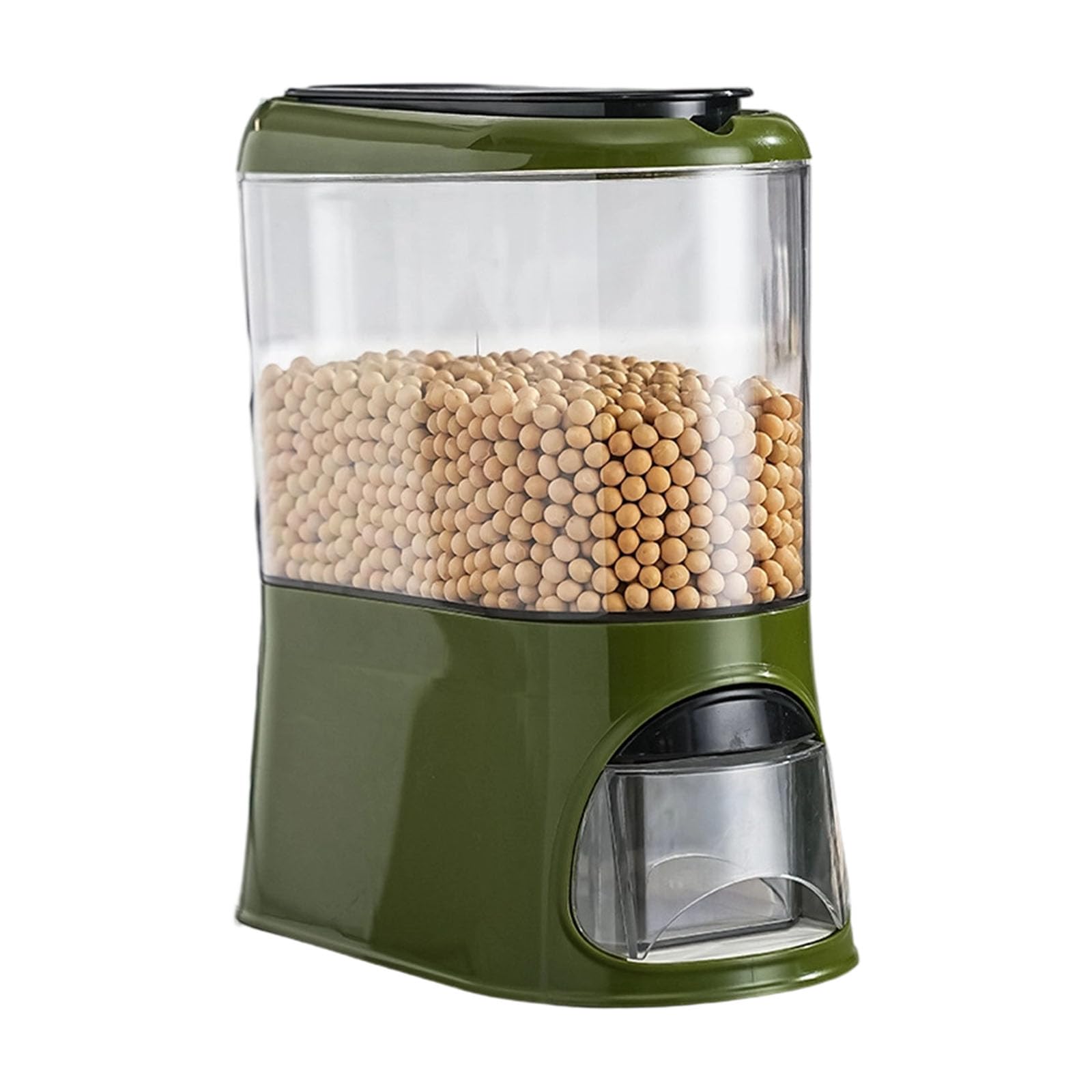 carotoe Spacious Clear Canister with Lid for Dry Foods Easy Grip Handle Visible Contents for Bulk Storage and Kitchen Use Airtights Food Canister
