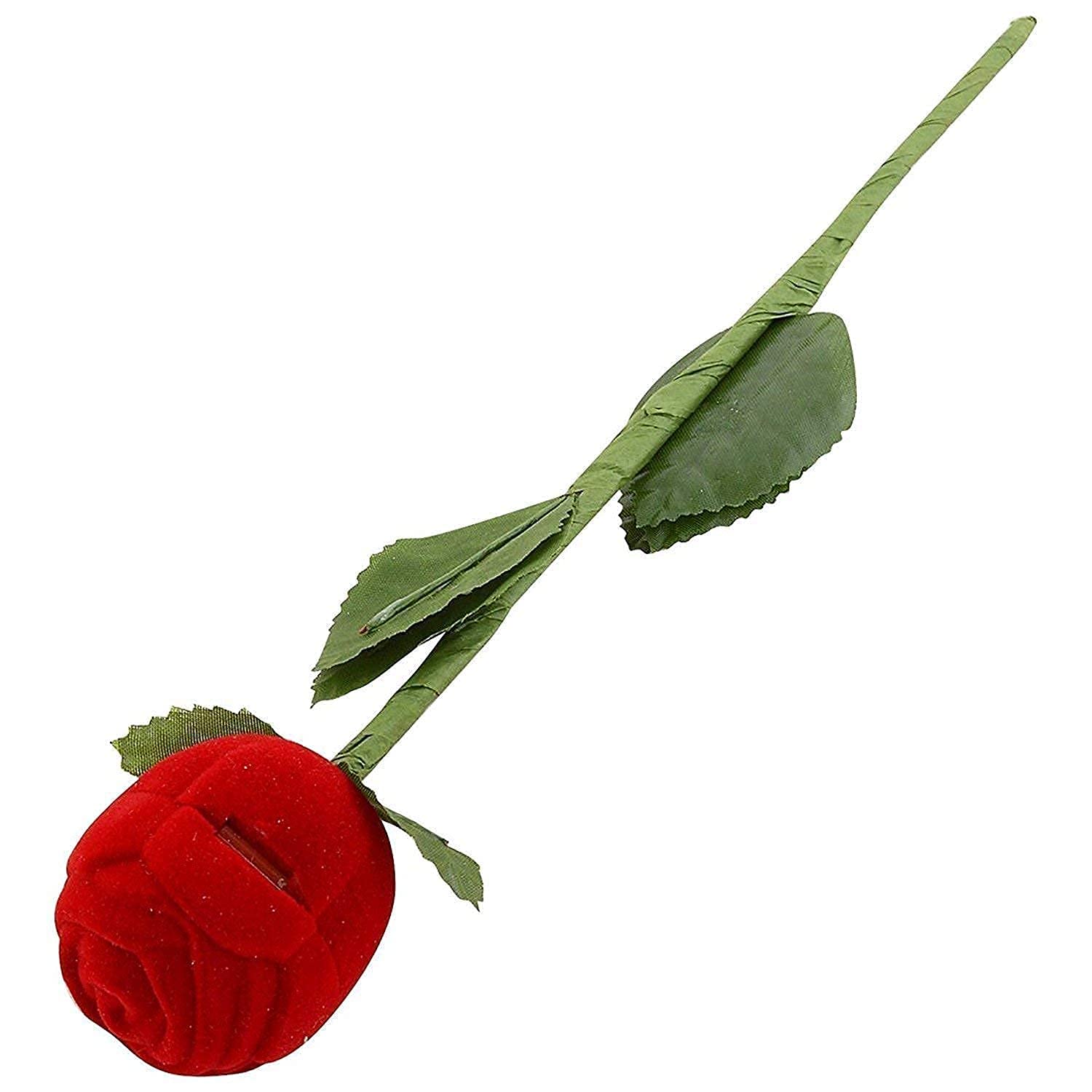 PrimePrime Red Rose Ring Box for Engagement and Perfect Valentine's Day Proposal for Girls Friend Boyfriend Gift Item, Red, Pack of 1 (RED Rose Design)