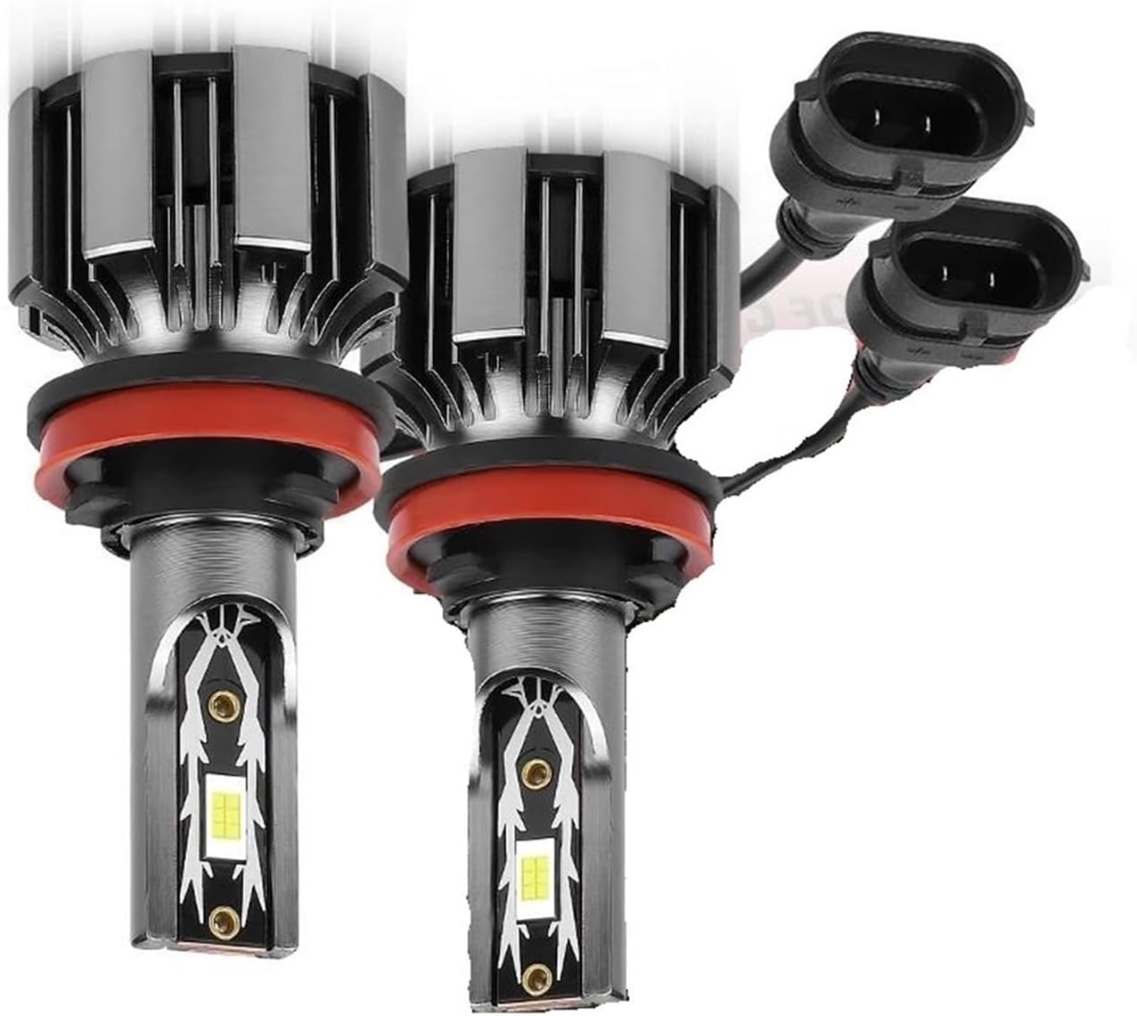 Brake Stop Light 3inch Projector Lens Fog Light LED Headlight For Peugeot 107 108 2012-On Lamp(2pcs H11 LED Bulb)