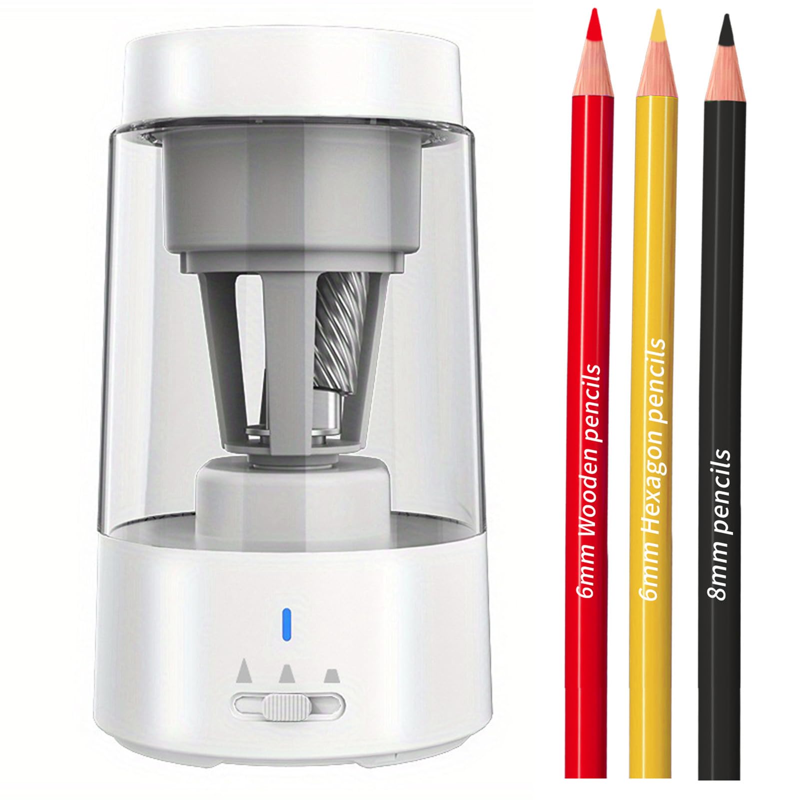 Jiawu Taille-crayon électrique, Taille-crayon Rapide alimenté par Batterie de 5 Secondes, Portable avec Fonction d'arrêt Automatique pour les étudiants, les Artistes, l'école, le Bureau et la