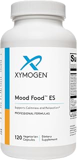 XYMOGEN Mood Food ES - Supports Calmness, Relaxation and a Healthy Mood with Active Folate, B Vitamins, 5-HTP, GABA, Minerals, Suntheanine L-Theanine, Selenium (120 Capsules)