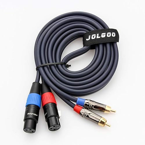 Miniatura 8 de Cable doble XLR a RCA, cable doble XLR hembra a doble RCA macho, 2 XLR hembra a 2 RCA macho cable de audio HiFi, cable OFC 4N, para micrófono