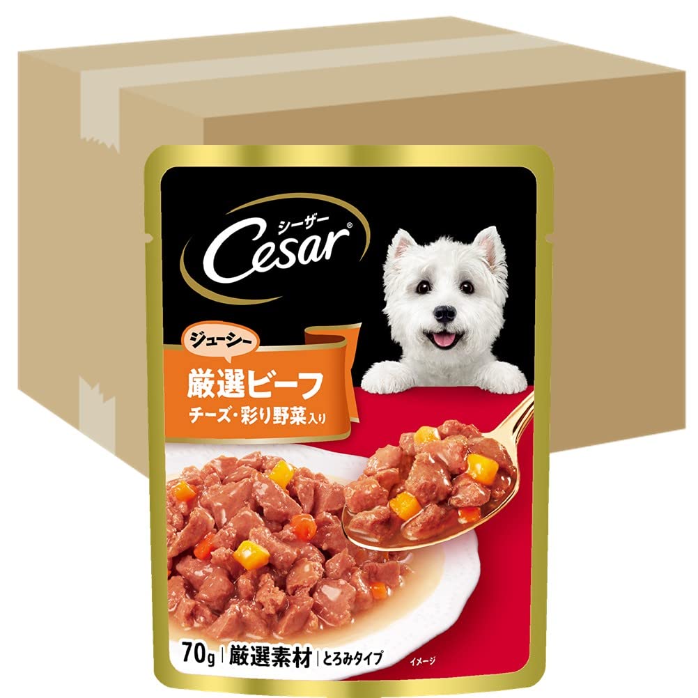 Amazon | シーザー パウチ 成犬用 70g×160袋 ジューシー厳選ビーフ