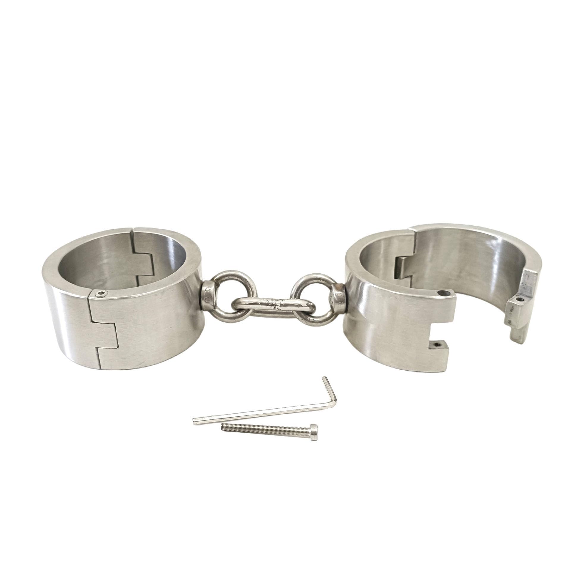 Stahlfesseln Metall Handschellen BDSM Handmanschette abschließbar