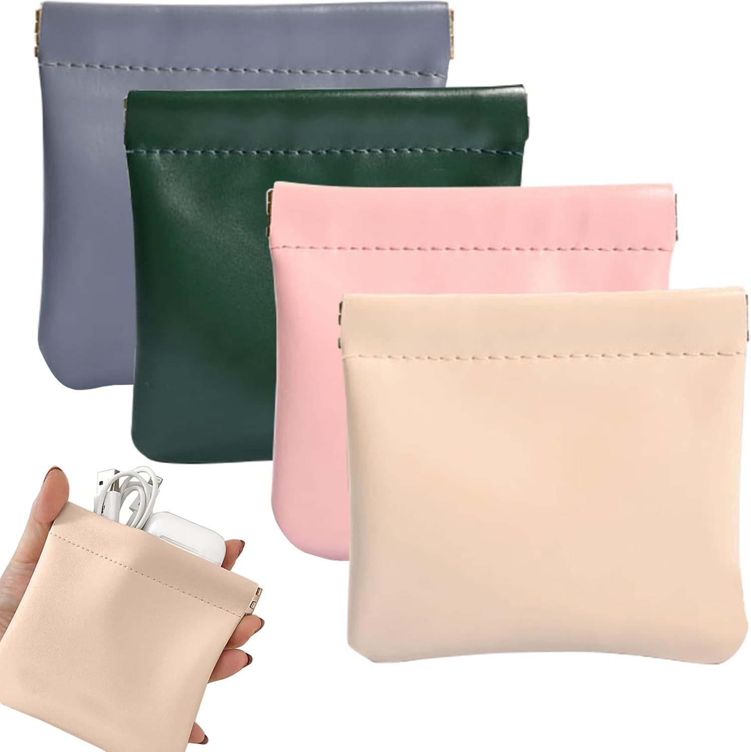 4 PCS Pocket Make up Bag,Cosmetic Bag for Women Travel Bags