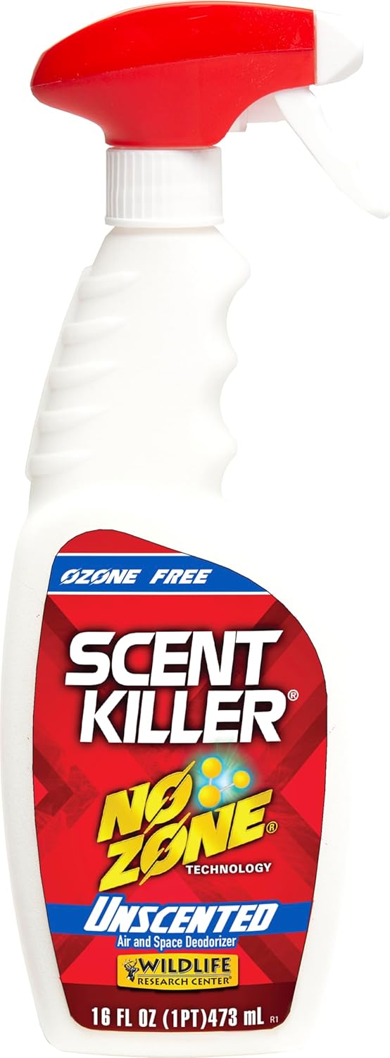 WILDLIFE RESEARCH CENTER Scent Killer Air and Space Deodorizer Spray, Unscented Odor Eliminator with NO Zone Technology, Ozone-Free