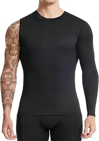 Mens Athletic Single Sleeve One Arm 1/2 Compression Shirt Sports Tight Base Layer Workout Underwear Active
