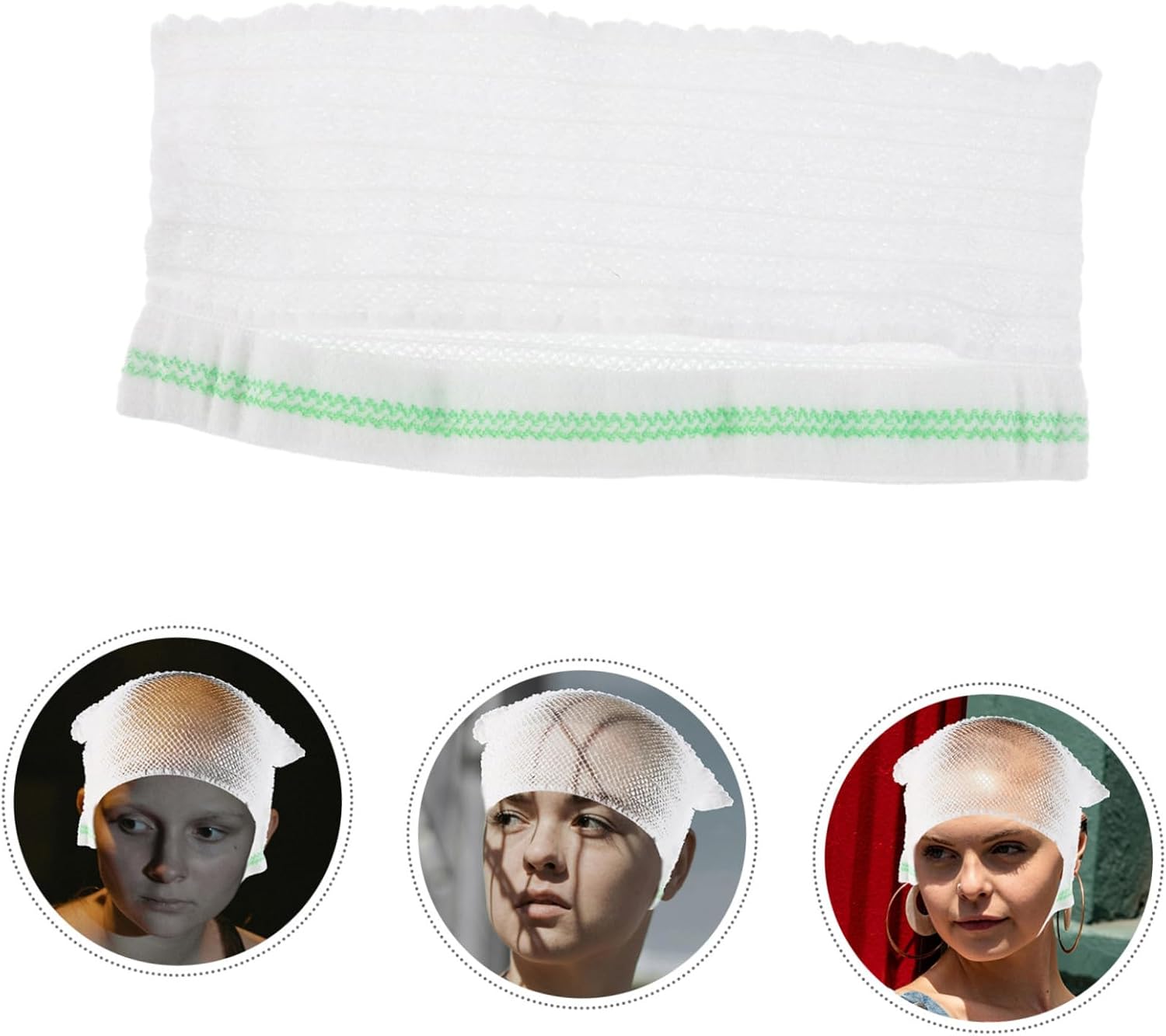 Elastic Mesh Bandage Cover Cap Retainer White XL Polyester