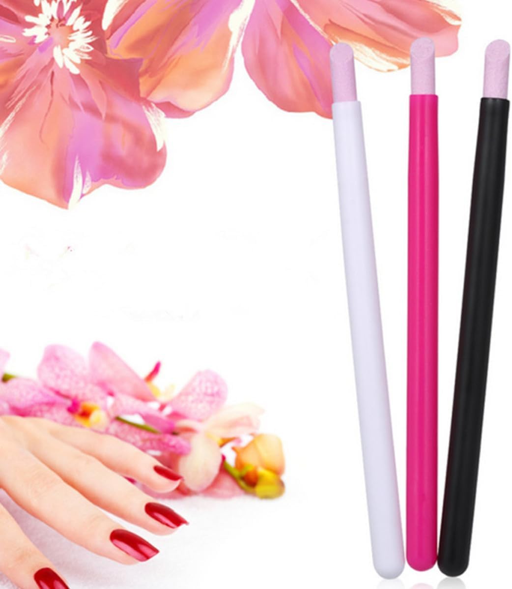 Levemolo Nail Polishing Pen Set Plastic Pen Shape Cuticle Remover for Nail Art Use 6pcs Professional Manicure Accessories