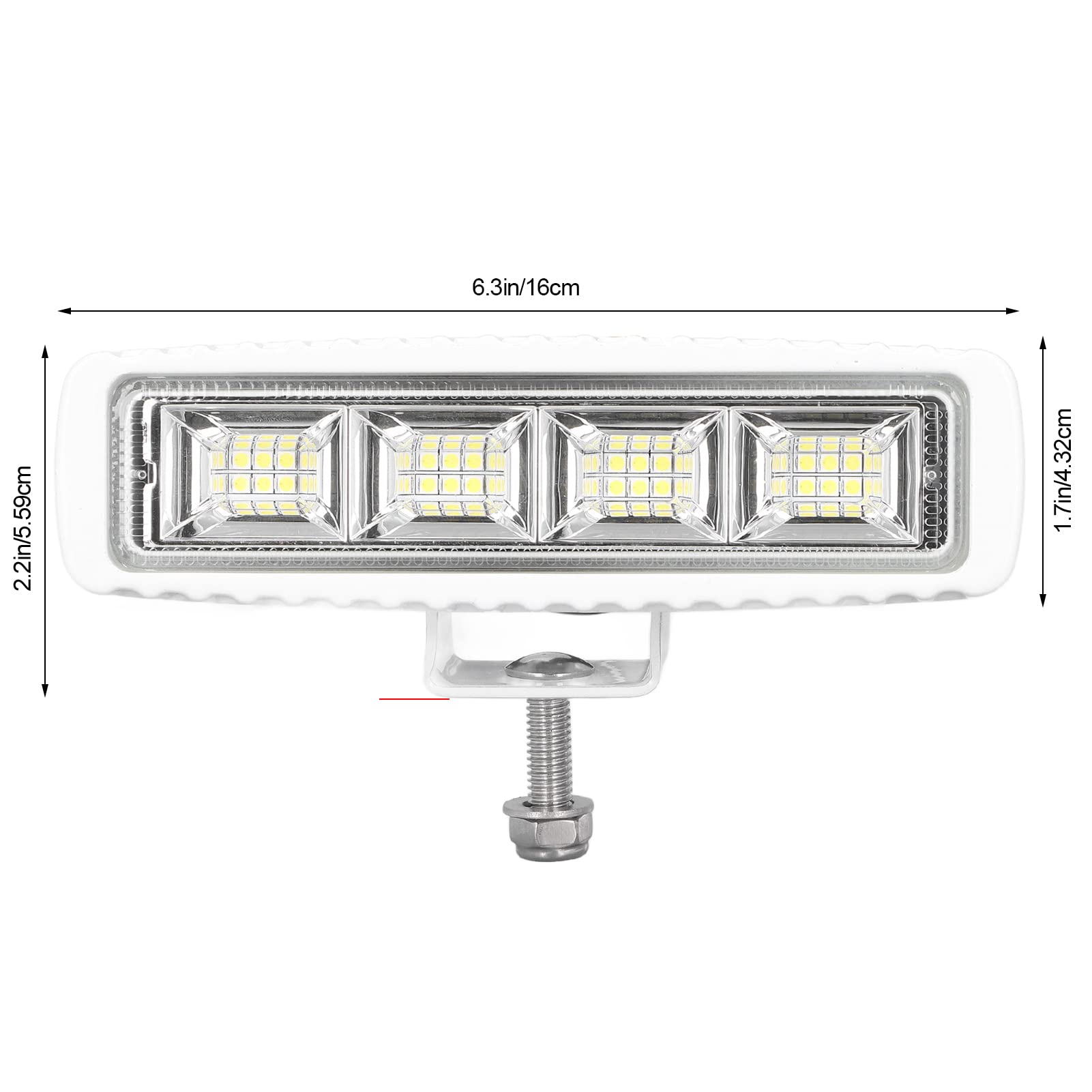 aqxreight Barre Lumineuse LED pour Bateau de 16,3 Cm, ¨¦tanche IP68, 4000 LMS, 6000 K, 12/24 V, 36 W, 120 ¡ã, Projecteur de Pont, Lampe de Remplacement pour Camping-car, Yacht Marin