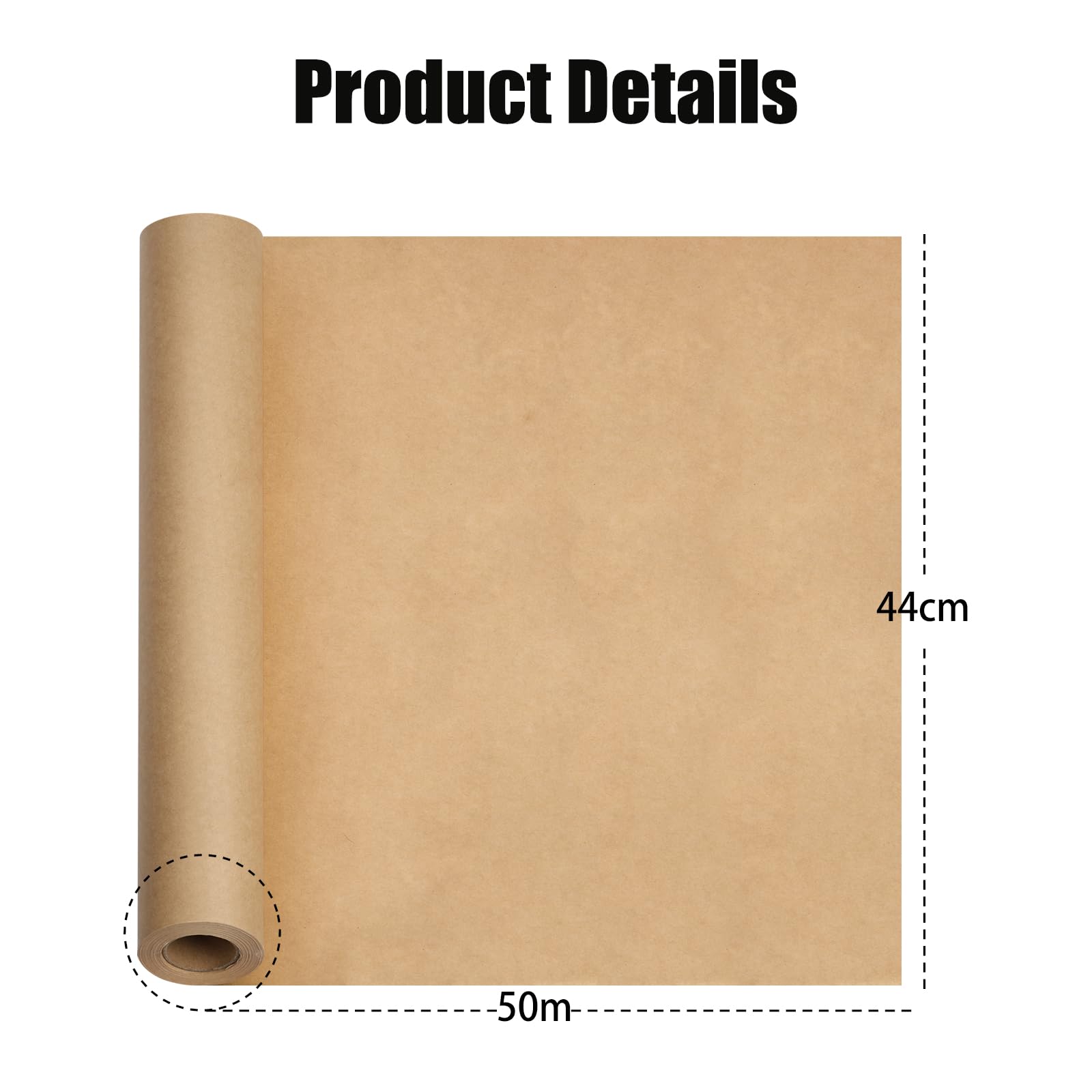 Różowy papier rzeźniczy w rolce – Butcher Paper BBQ 44 cm × 50 m, papier typu kraft do grilla, wędzarni i piekarnika, do mięsa, ryb i warzyw, klasa spożywcza