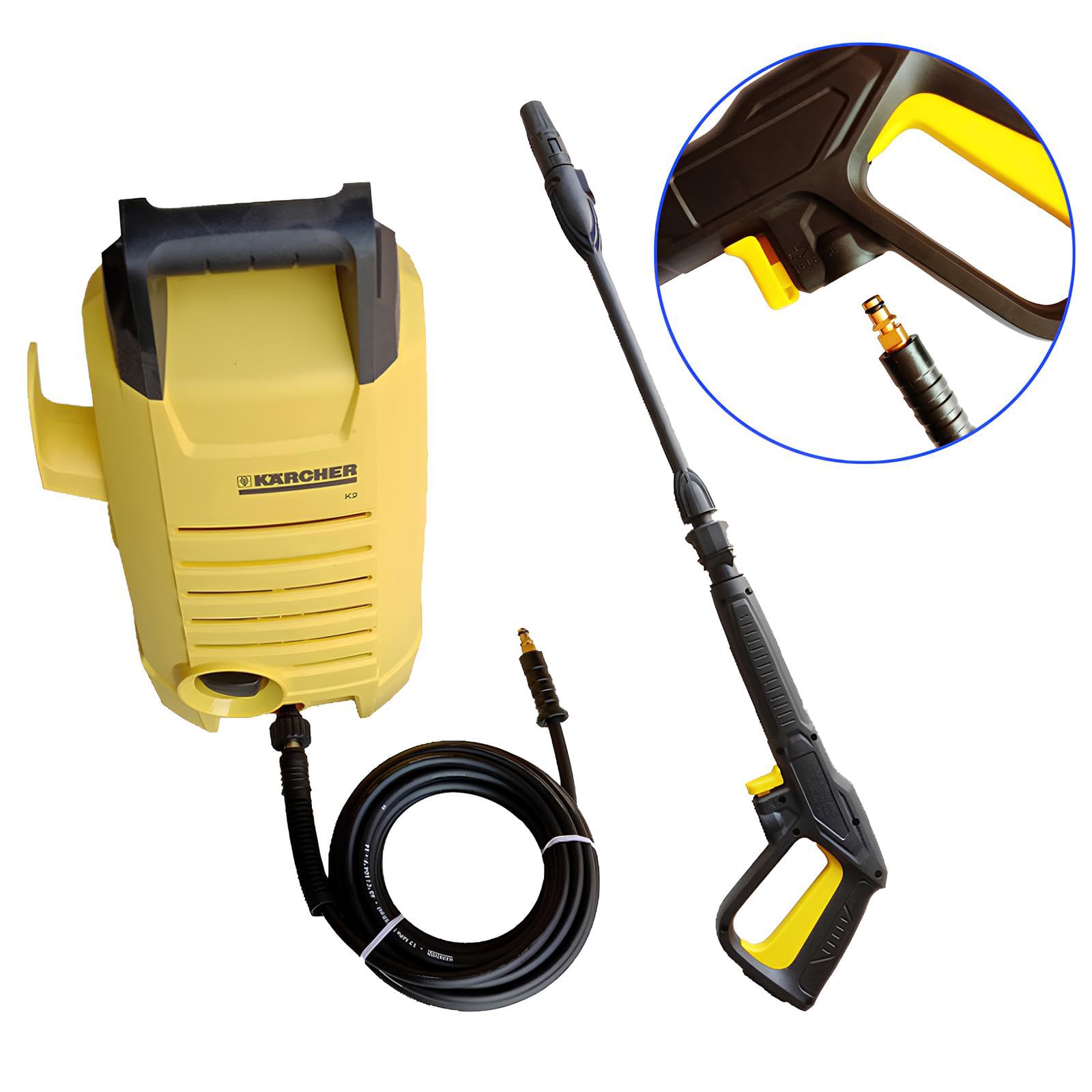 Pistola Pulverizadora de Hidrolimpiadora, Pistola de Pulverización de Repuesto con Lanza Jet, Solo Compatible con los Nuevos Modelos Kärcher K2-K7 con Racores de Manguera Quick Connect