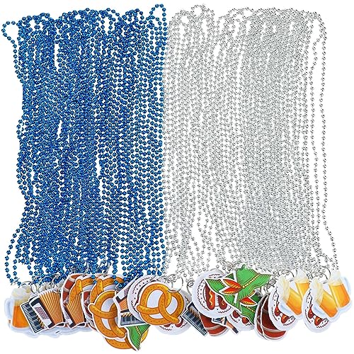Sasylvia 30 Pcs Oktoberfest Bead Necklaces Double...