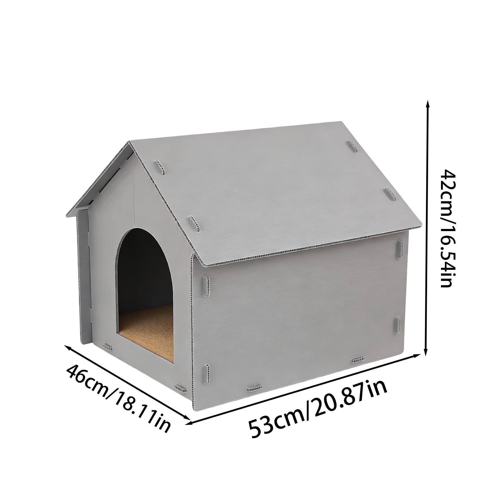 Generico Cuccia per Gatti Rifugio Chiuso Impermeabile con Cuscino | Rifugio Esterno Per Gatti Resistente Alle Intemperie Per Patio, Cortile, Giardino, Casa, E Animali Sonno Invernale
