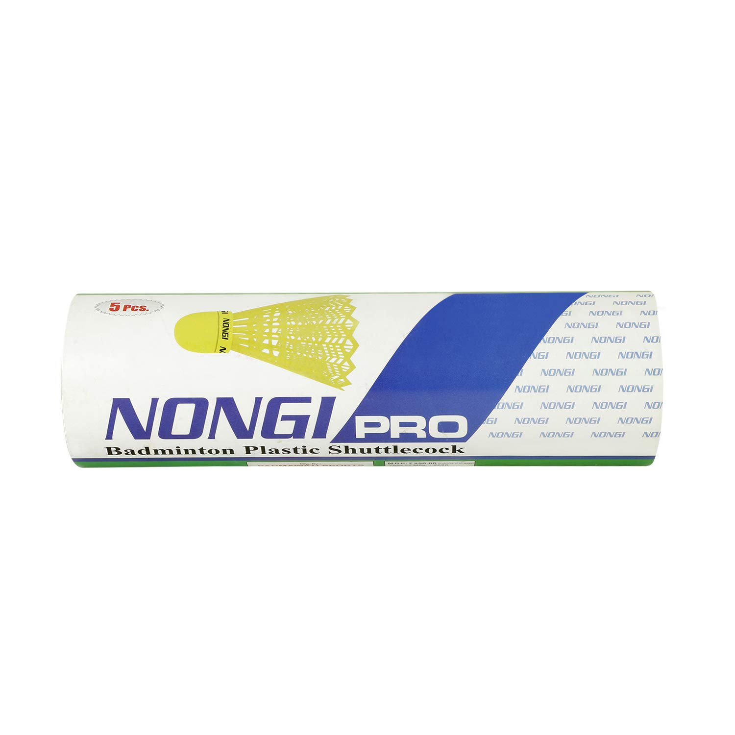 Nongi Pro Shuttlecocks (5 Yellow Plastic) for Outdoor Indoor Sports 2