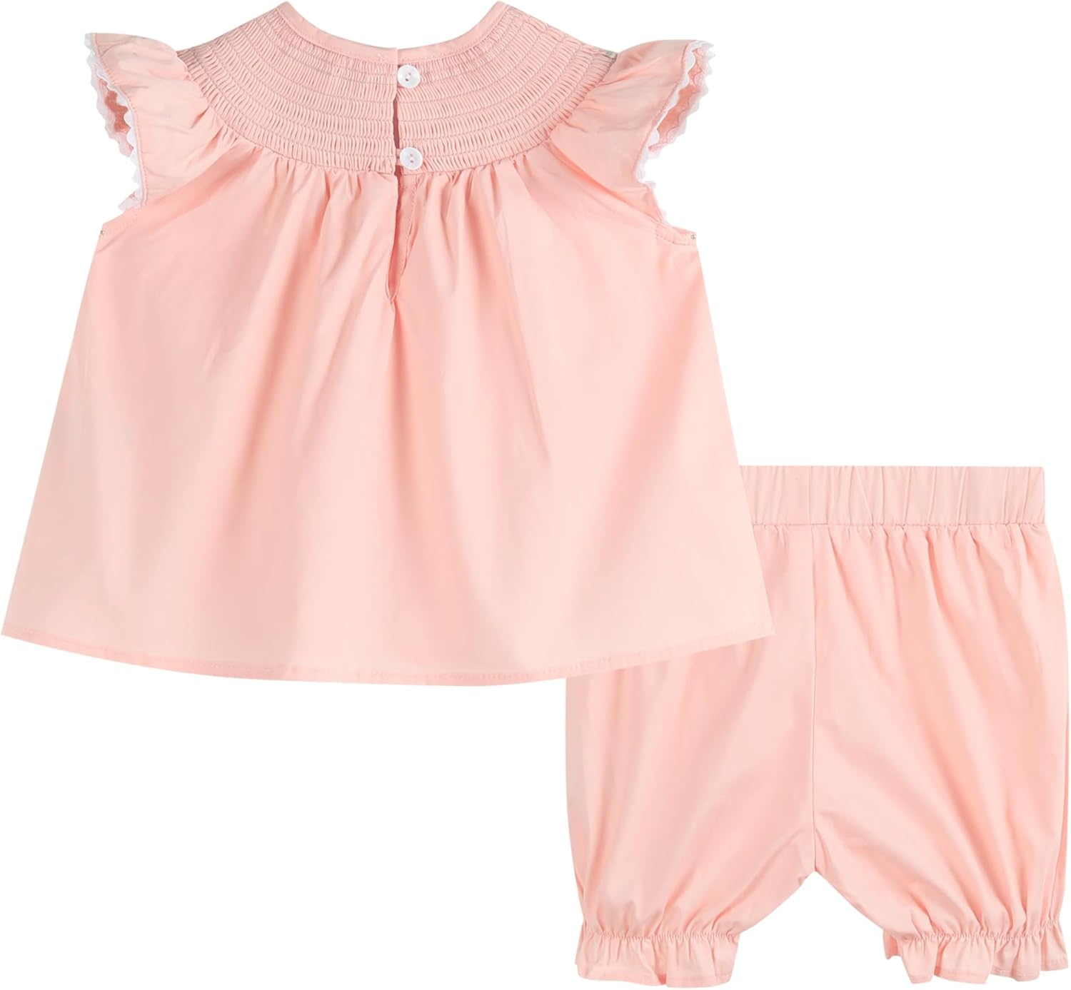 Lil cactus Girls Baby and Toddler Bunny Smocked Top and Bloomer Set - 2pc Cotton Spring Summer Outfit
