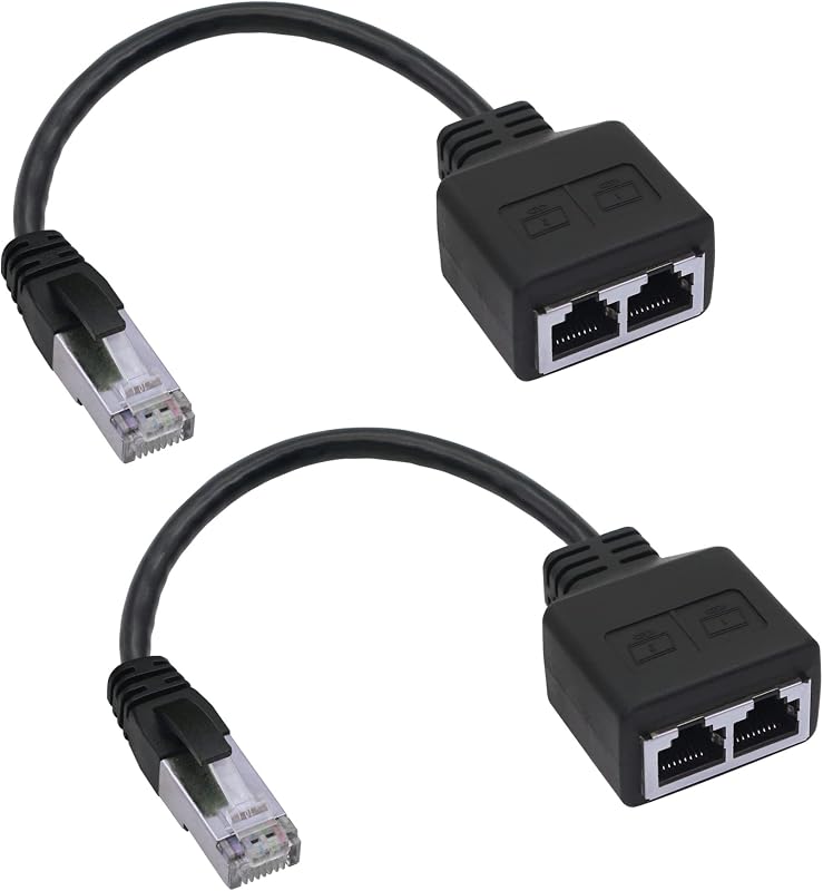 GINTOOYUN RJ45 Hálózati Adapter Kábel (22,6 cm) - Apa-Anya Csatlakozó Laptophoz, PC-hez, Routerhez - Hálózatváltáshoz