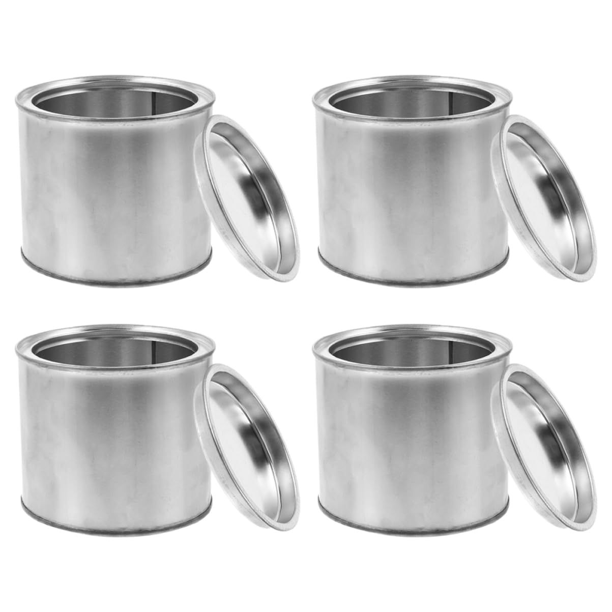 SHINEOFI 4 Stück Leere Farbdosen Aus Metall 0,5 l Mit Auslaufsicherem Deckel Kompakte Farbbehälter Für Selbstgemacht Bastelprojekte Misch Und Aufbewahrungsdosen Für Farbe Und Tinte