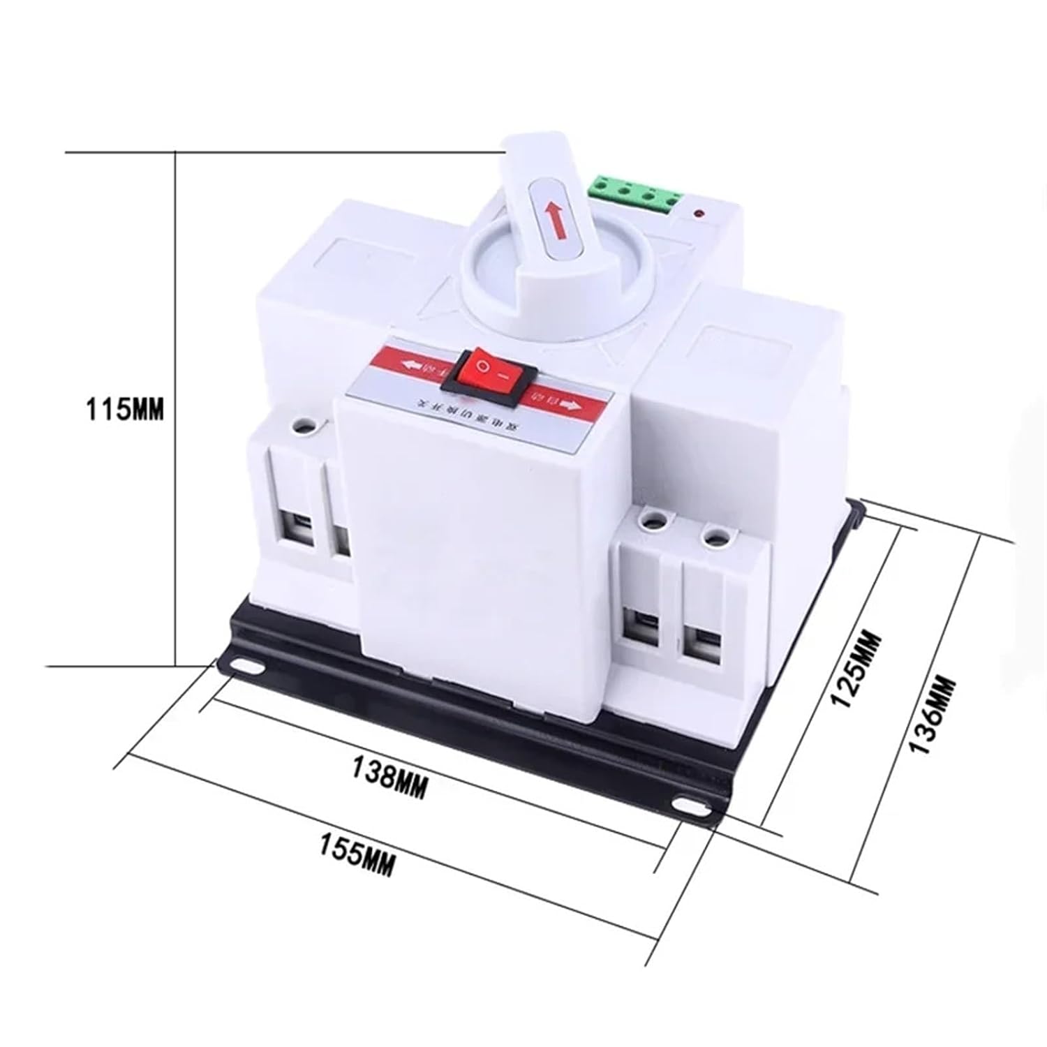 2P 63A 220V MCB Type Color Dual Power Transfer Switch ATS Rated Voltage 220V Rated Frequency 50/60Hz