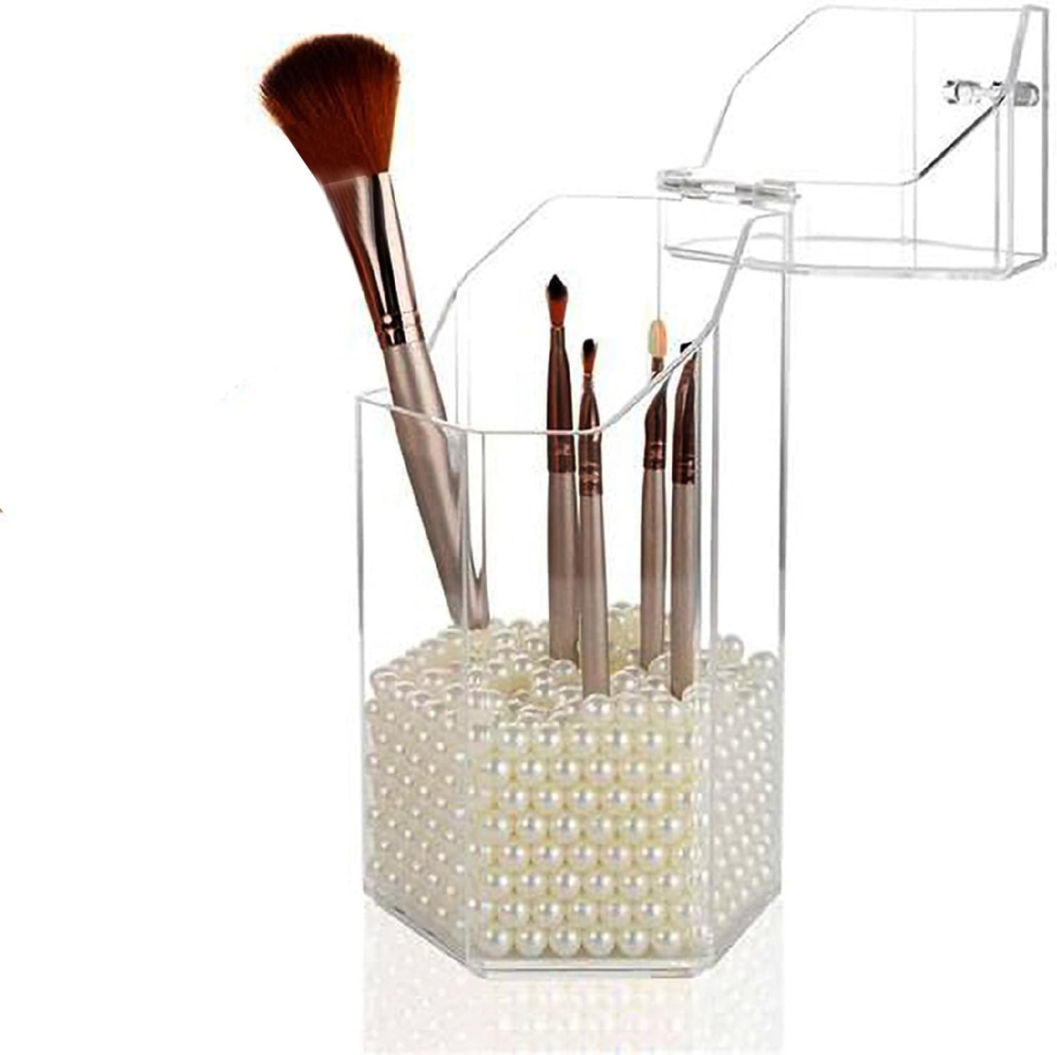 DISREGARDED Transparent Plastic Cosmetic Brush Holder