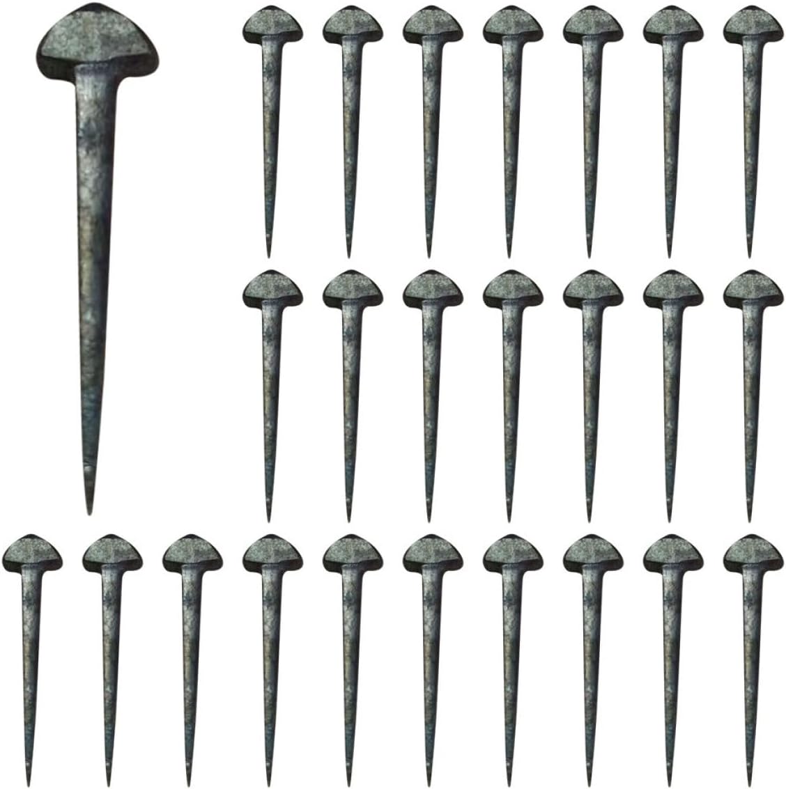 Luxshiny 50 Pcs Small Horseshoe Nails Iron Hoof Nails Replaceable Horseshoe Tools Compact Horse Equipment for Professional Farrier Supplies and Equestrian Horse Care