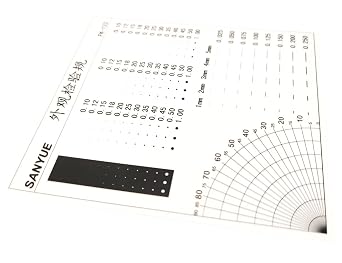Size Estimation Chart SEC Stain Contrast Scratch Dirt Defect Flaw Inspection Compare Diameter (1)