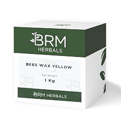 BRM Herbals Bee’s Wax Yellow - 100 Grams For Lip Balms, Creams, Body Lotion - DIY Beauty Products, Make Up, Cosmetics, Soap Making & Personal Care For Face, Hair, Body (1 KG)