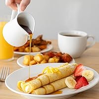 Vista 3 de HIC - Jarra para cremas con asa, porcelana fina, color blanco