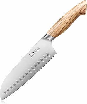 Cangshan OLIV Series 7-Inch Santoku Knife, Forged Swedish 14C28N Steel, 501608
