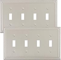 Vista 55 de Paquete de 2 cubiertas de placa de interruptor de luz de doble palanca, cubiertas decorativas de placa de doble interruptor Pearls, placa de pared