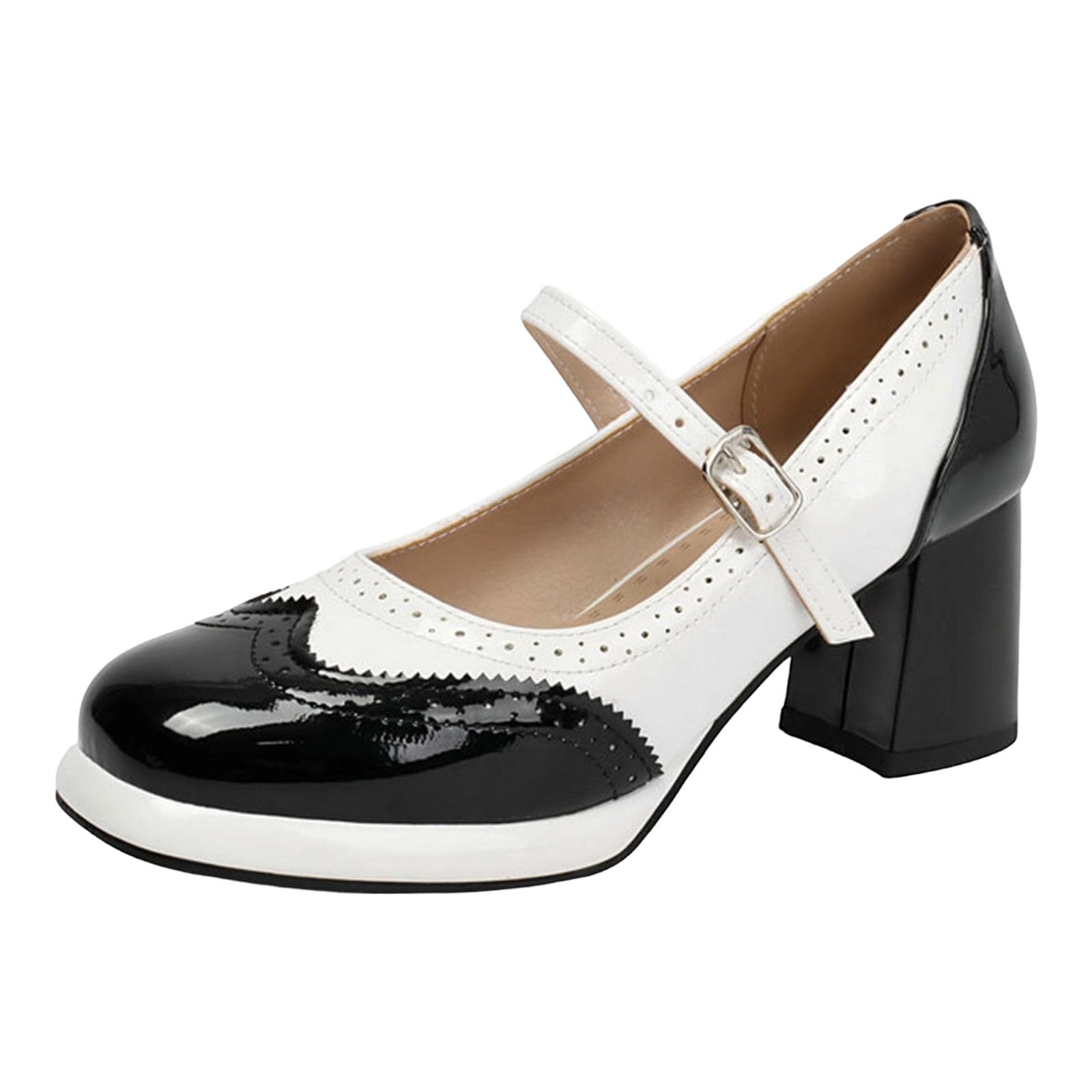 Scarpe da donna per Oktoberfest, Mary Jane, con tacco a blocco, con plateau, eleganti, comode, per matrimoni, ufficio e feste
