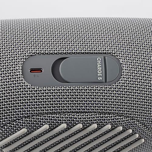 Image of JBL Charge 5 Wireless Bluetooth Speaker (Grey) | Rugged IP67 Waterproof Outdoor Audio with Deep Bass & 20H Playtime | Includes Protective Travel Case for Beach, Hiking, Camping, and More