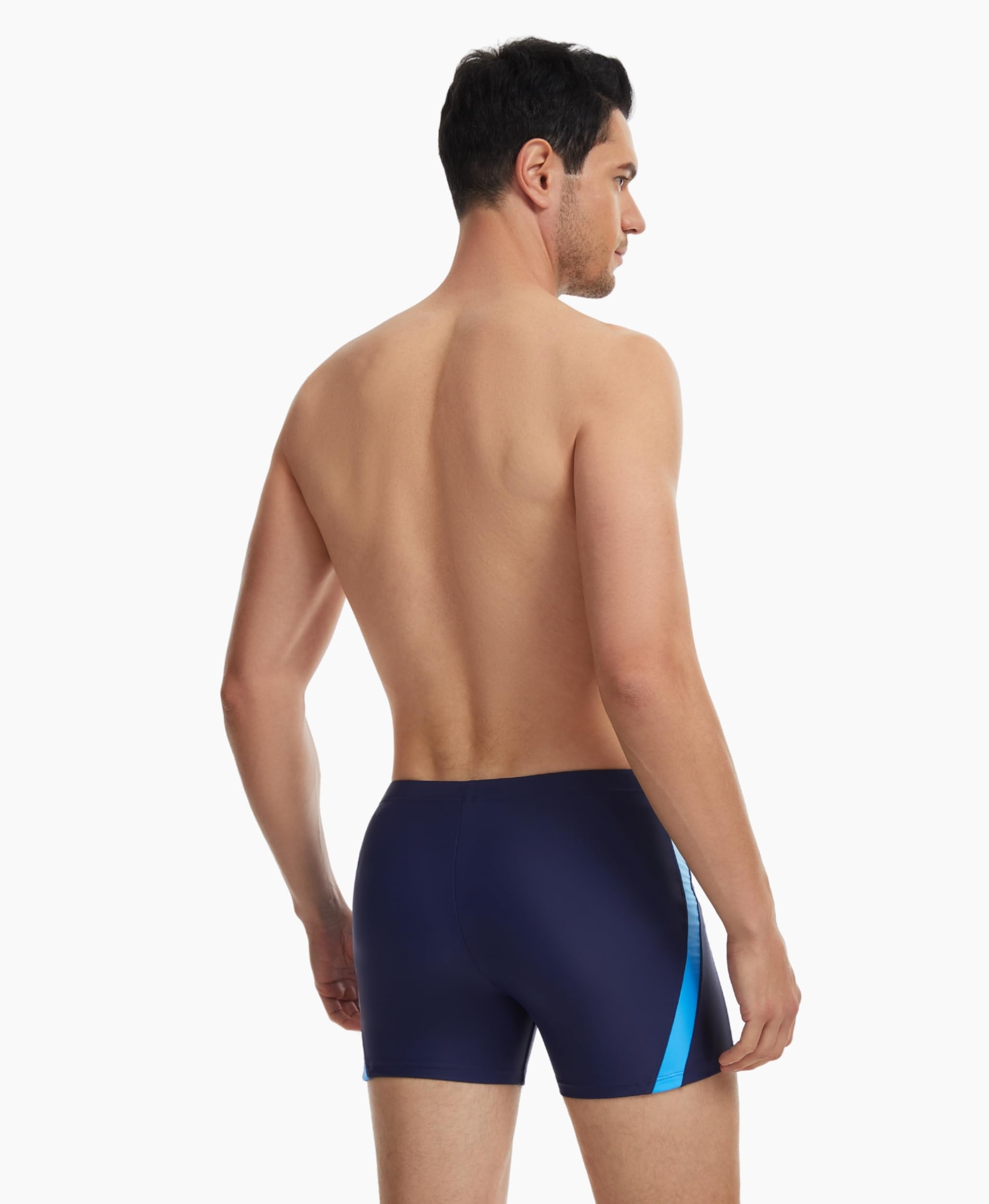 Bañador Hombre Natación Secado Rápido Bañadores Boxer con Cordón — view 7