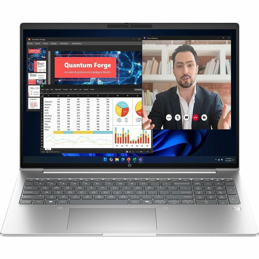 Image of HP ProBook 4 G2a 16 inch Copilot+ PC Notebook - WUXGA - AMD Ryzen AI 7 Ryzen AI 400 445-16 GB - 512 GB SSD - English Keyboard - Pike Silver Aluminum - AMD Chip - 1920 x 1200 - Windows 11 Pro - - in-Plan