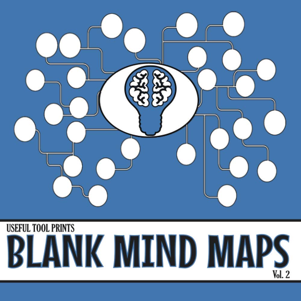 Useful Tool Prints Blank Mind Maps: Mind Map Book 50 Pages 8.5"x8.5" Glossy Cover: Volume 2