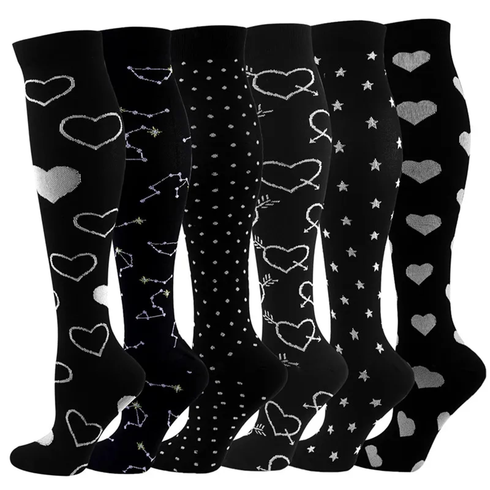Medias De Compresion Calcetines De Compresión For Leggings, Calcetines De Presión For Correr, Fútbol, ​​unisex, Edición Network Red, Calcetines De Presión For Enfermeras, Calcetines For Hombres(MIX006