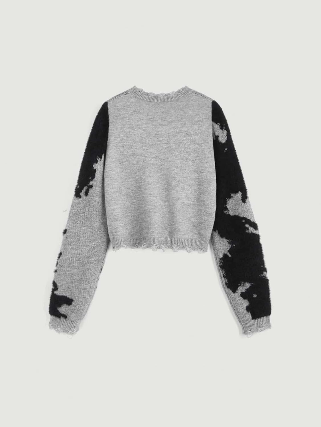 Women's Sweater Color Block Fluffy Sweater Sweater for Women (Color : Multicolor, Size : Medium)