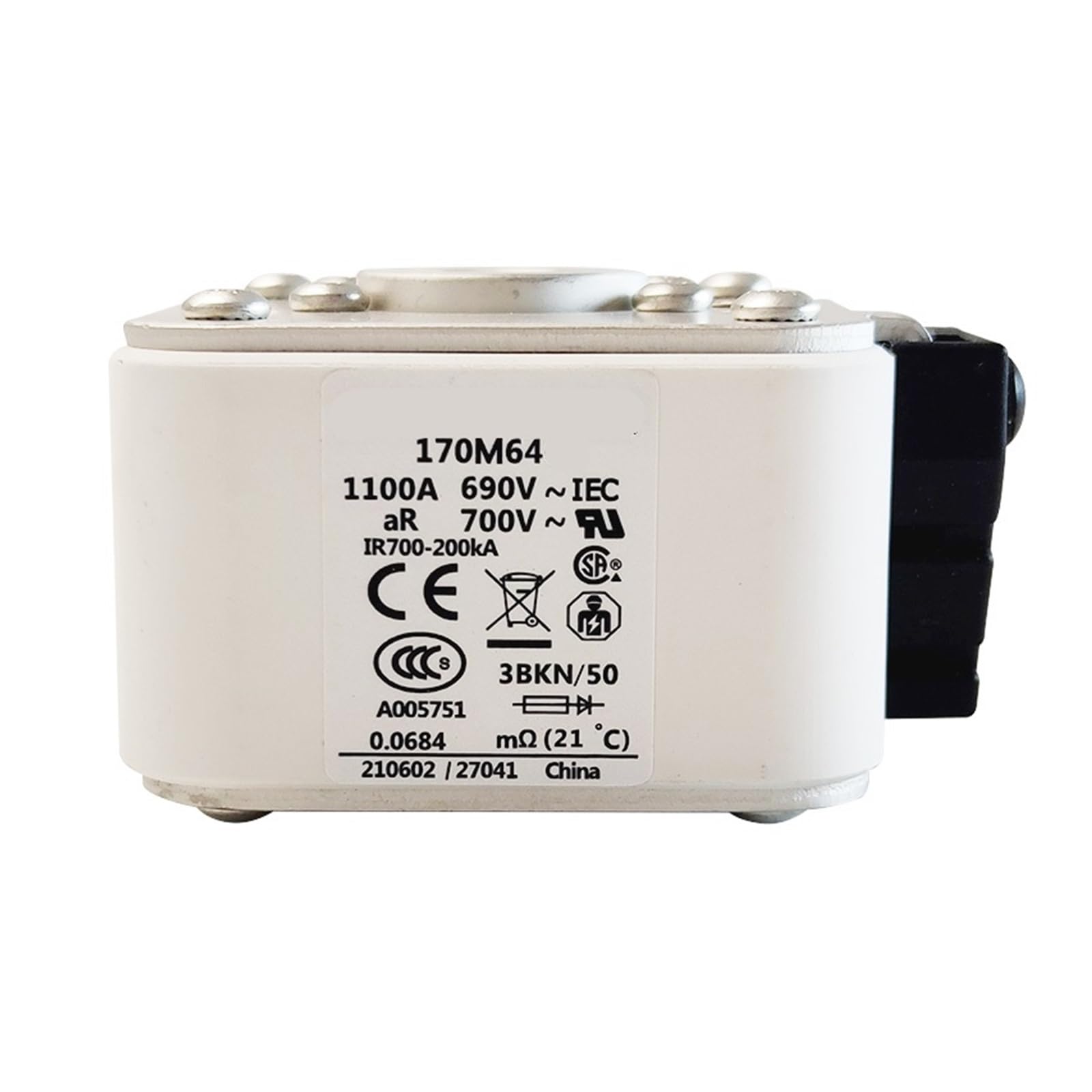 Pjktbeyi 5V Fuse 170M6460-6461 170M6459 170M6458 690V 500A 630A 700A(170M6460)