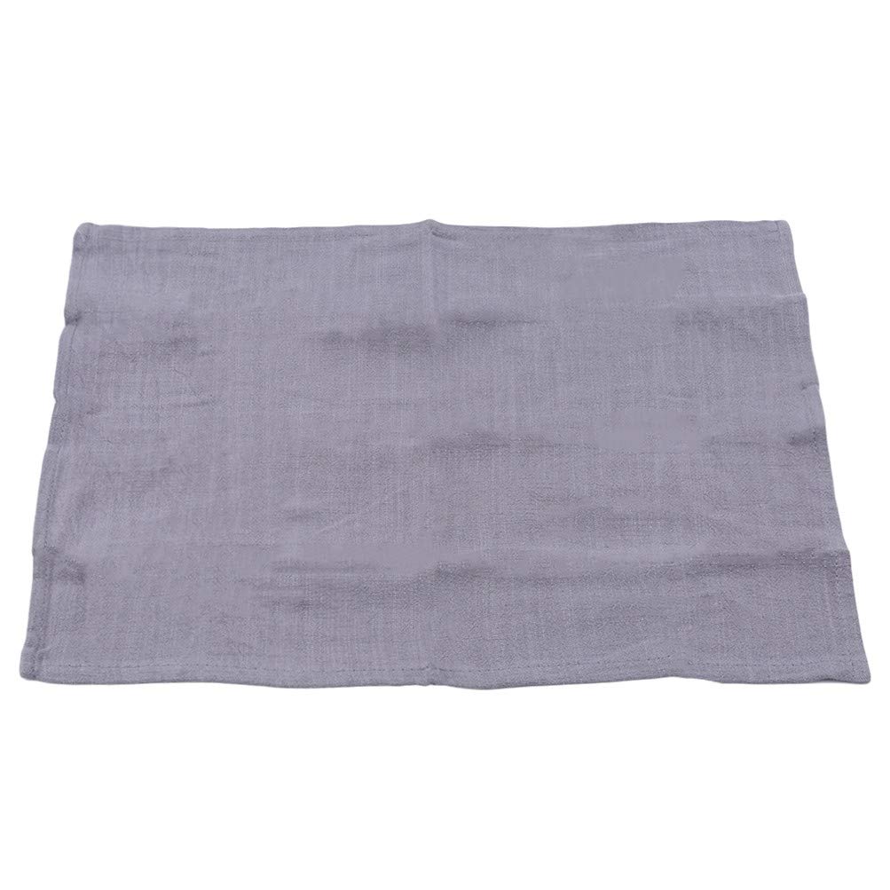 Flybloom Plain Cotton Linen Napkins Tea Towels Water Absorption Home Kitchen Cloth,Grey