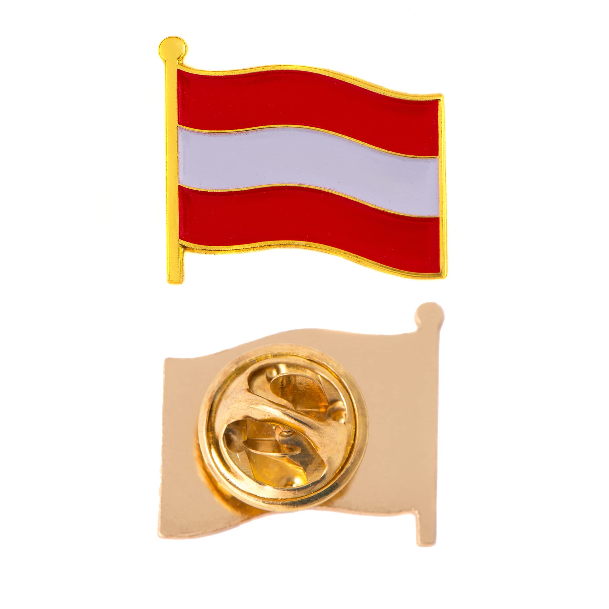 Épinglette en métal émaillé drapeau Autriche badge premium aux couleurs éclatantes inaltérables