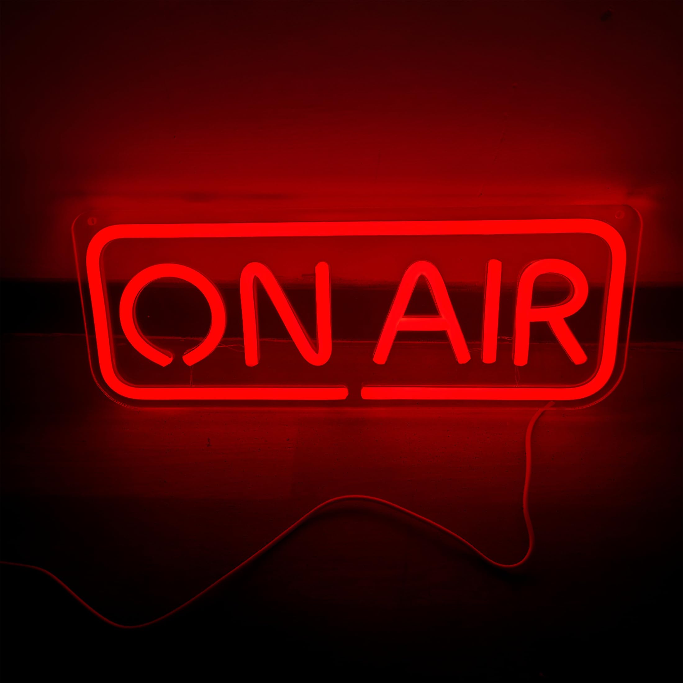ON AIR Neon Sign for Streaming, Gaming Room Decor, Studio Wall Art - 5V USB Powered with On/Off Switch, High Brightness LED Light, Premium Transparent Acrylic Backing, Easy No-Drill Install with Nano — image 1