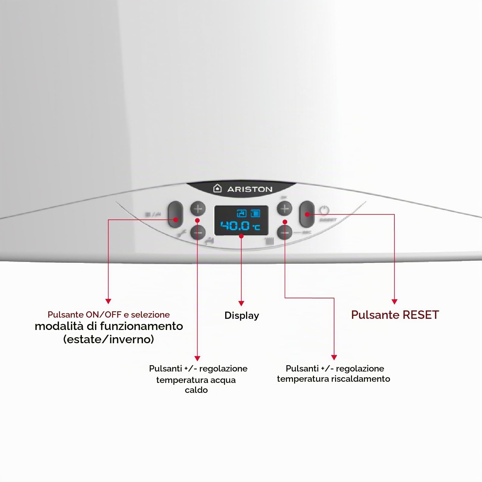 Ariston HS Premium - Caldaia a gas naturale e propano 30 kw con dimensioni ridotte 31,9 x 40 x 74,5 cm, efficiente e silenziosa, caldaia a condensazione prodotta per installazione in Spagna (classe