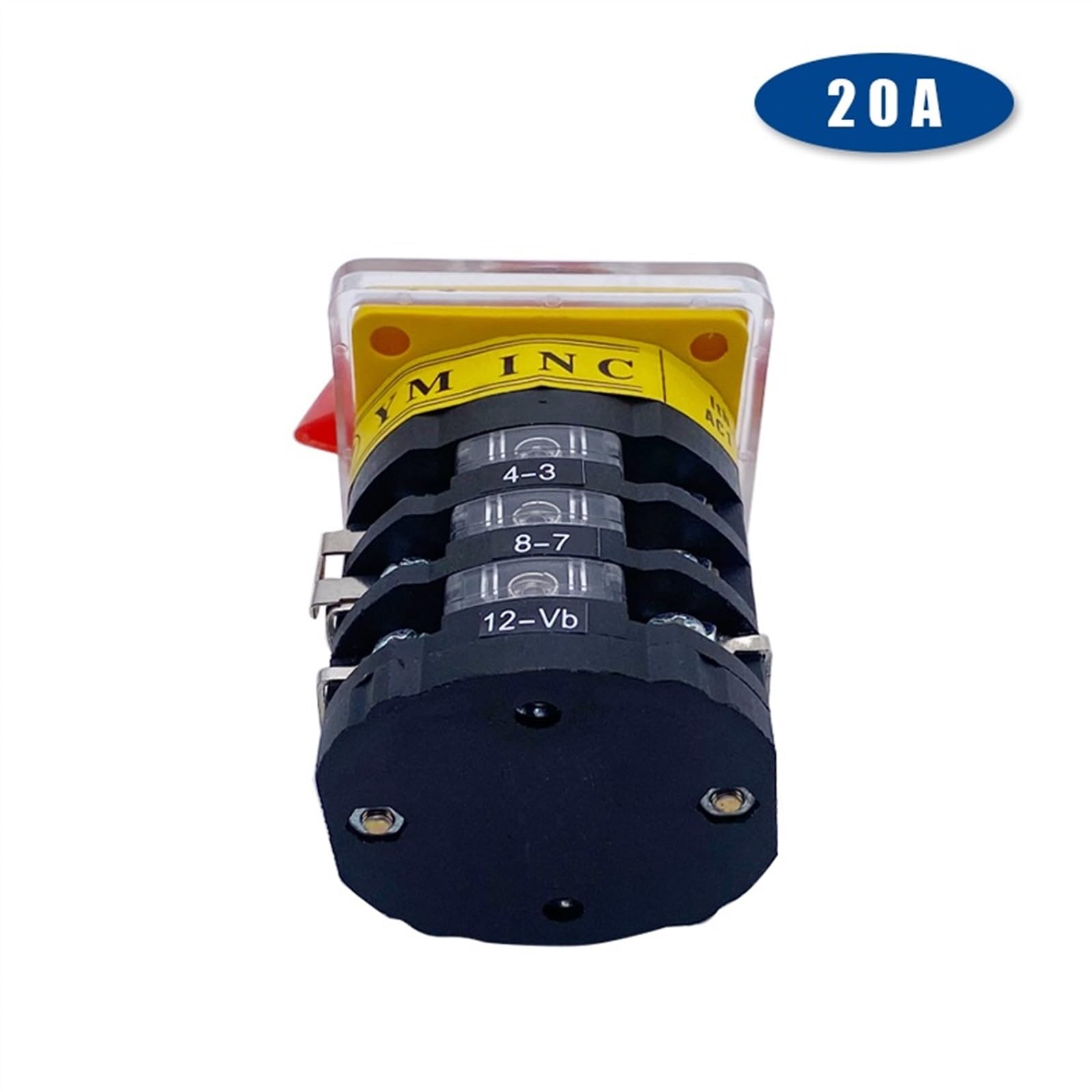 Commutatore rotativo Multi-step 5 posizioni Tre poli 20A Selettore Circuito di controllo principale Contatto in argento T-16EXF64D-3
