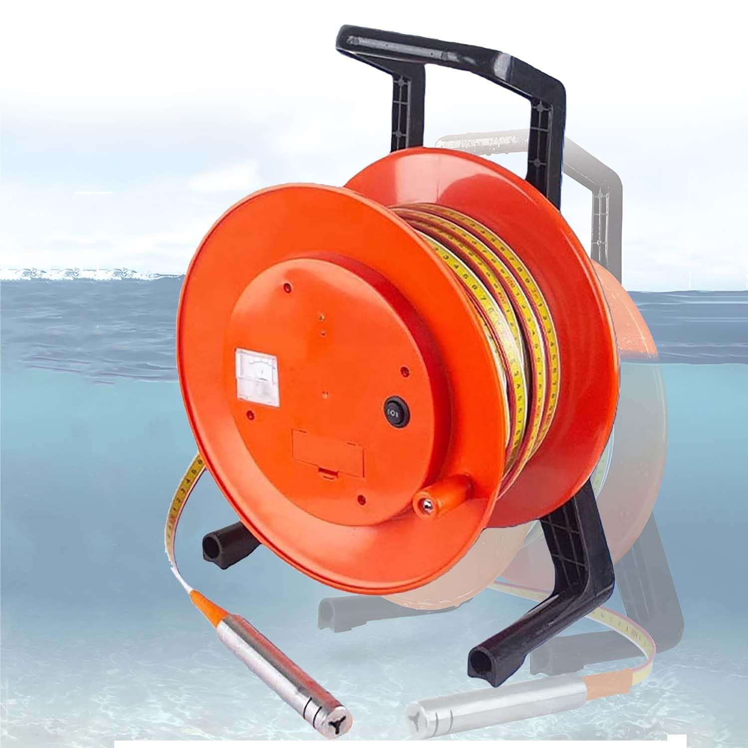 Medidor De Nivel De Agua Subterránea, Medidor Profesional De Nivel De Agua Para Pozos Profundos, Mide Profundidades De 10 M a 300 M, Herramienta De Medición De Nivel De Agua Subterránea(30m/98.4ft)