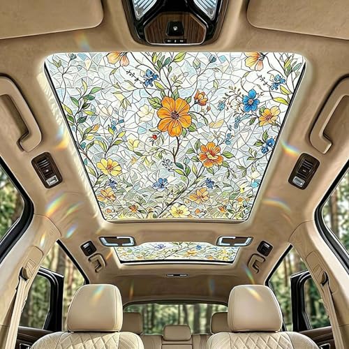 Vinilo decorativo para ventana de auto con efecto vitral miniatura 5