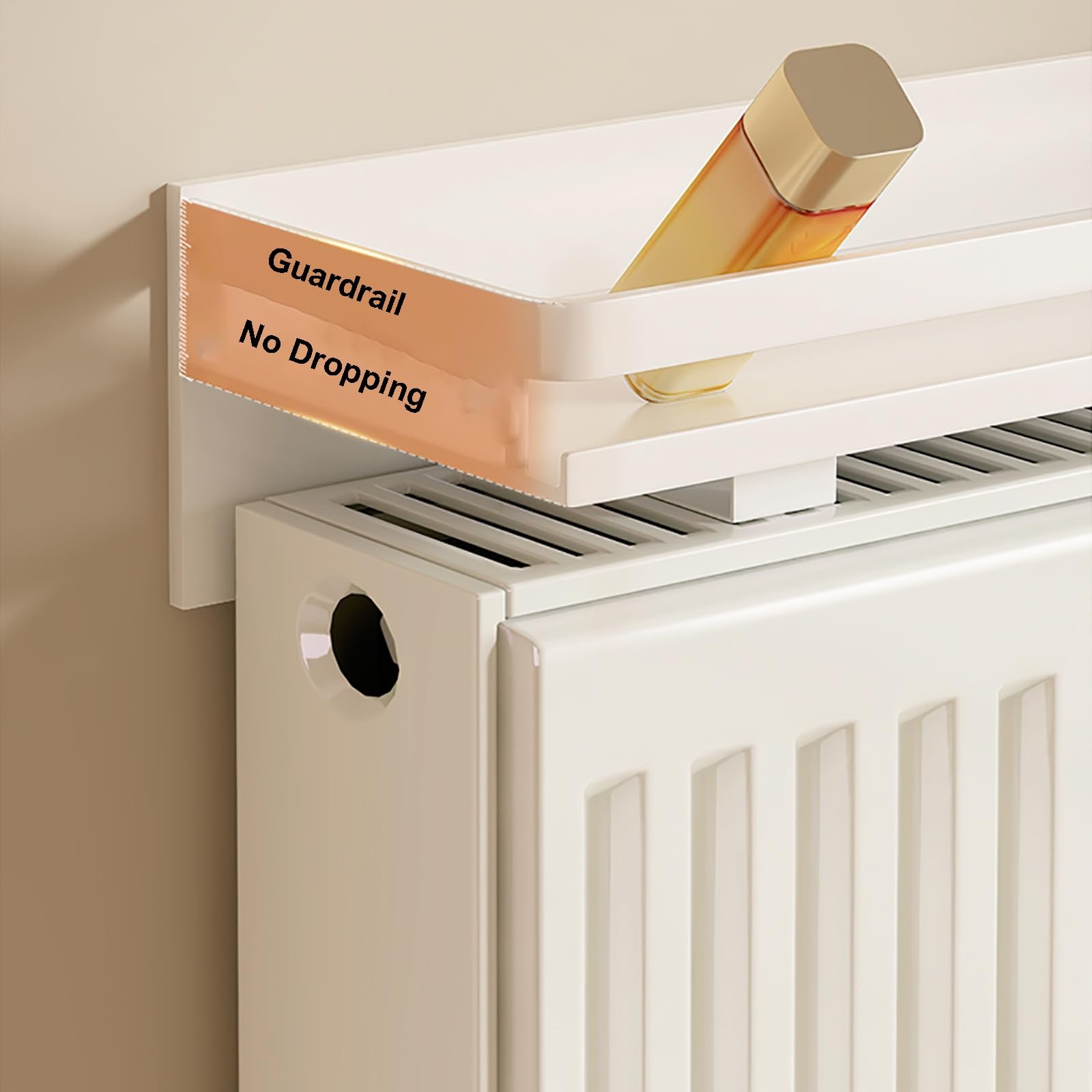 Mensola per termosifone, decorazione per la casa e riscaldamento efficiente, sponda rialzata, senza necessità di foratura